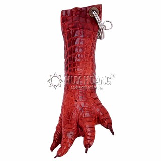Móc khóa da cá sấu màu nâu đỏ ph8224