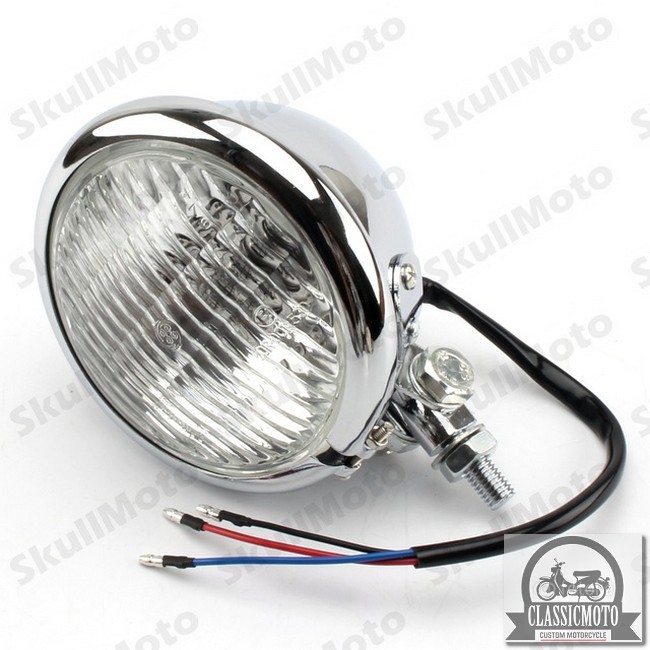 ĐÈN PHA XE MÁY ĐỘ CLASSIC - Đèn pha Harley Cafe Racer Chopper Bobber CG125 GN125