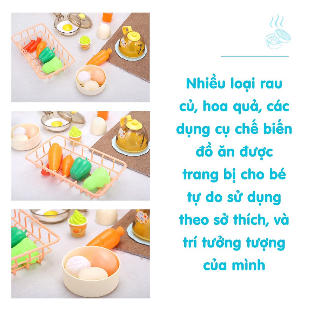 Bộ đồ chơi nhà bếp nấu ăn cho bé - Mô phỏng gần giống với thực tế, cho bé những trải nghiệm chân thật nhất