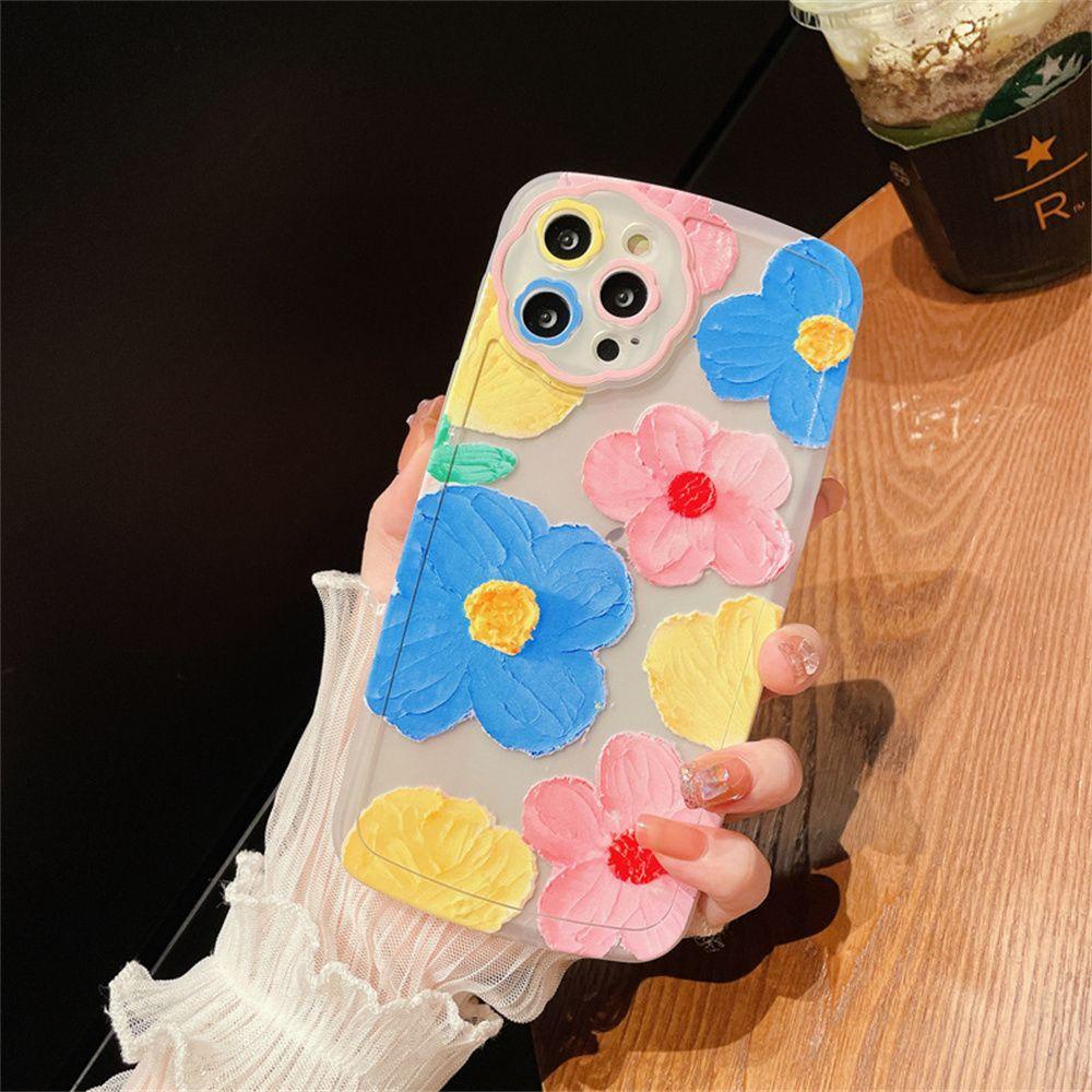Ốp Điện Thoại TPU Họa Tiết Tranh Sơn Dầu Cho iPhone 13Pro Max