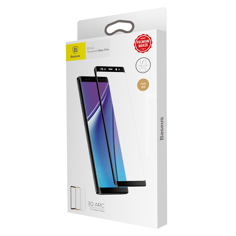 Kính cường lực Galaxy Note 8 kín màn hình 3D ARC 0.2mm hãng Baseus