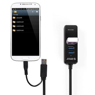 HUB ORICO 3.0 chia cổng USB kèm cổng OTG kết nối điện thoại
