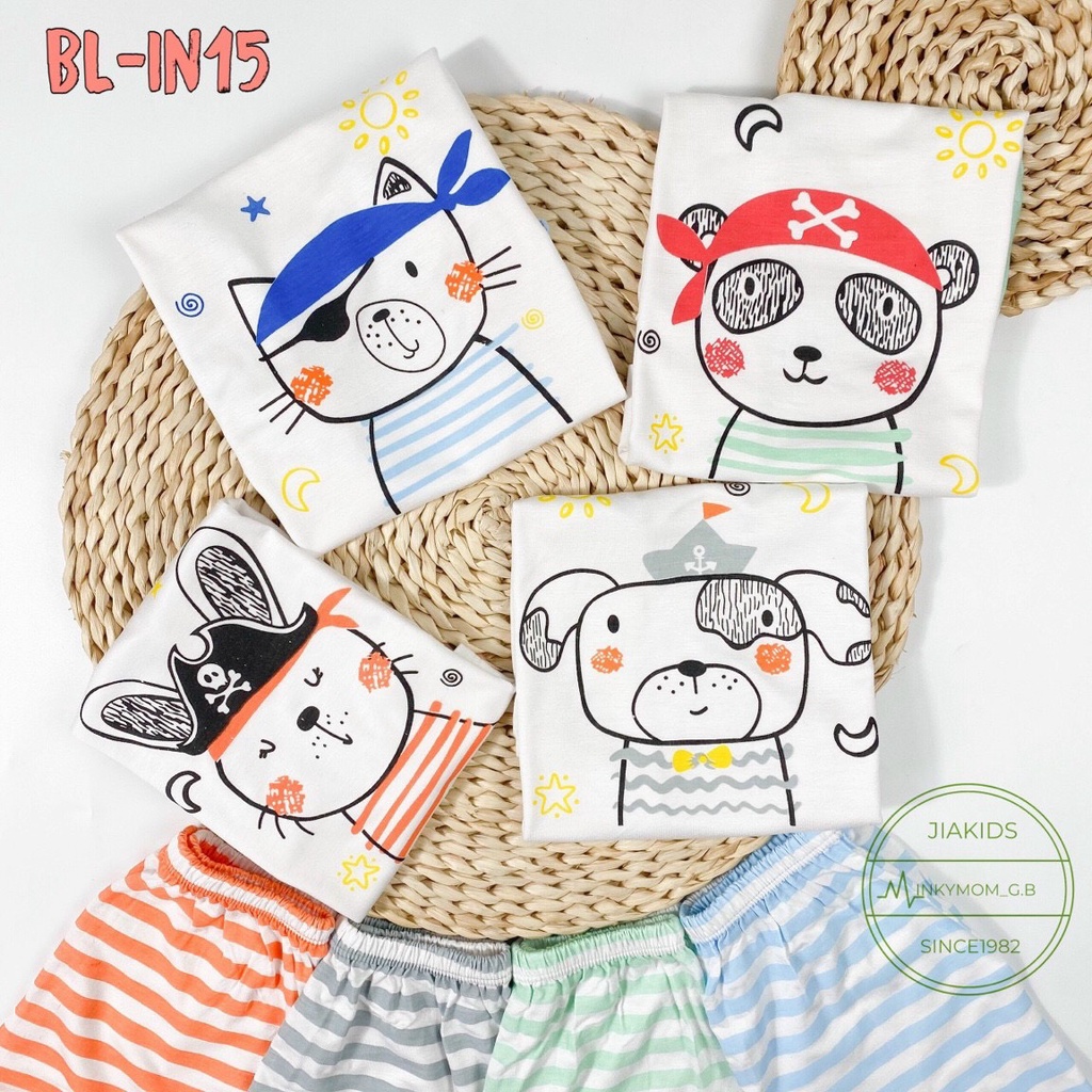Bộ minky mom ba lỗ họa tiết cướp biển size 8-25kg