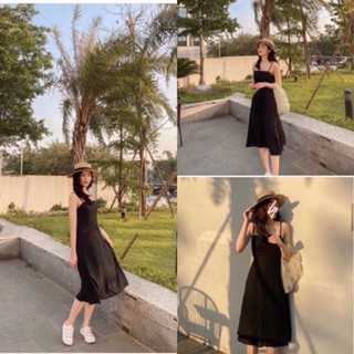 Đầm midi 2 dây