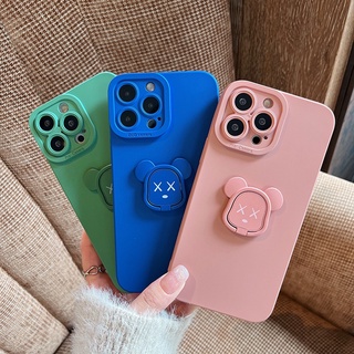 Ốp Điện Thoại Mềm Có Giá Đỡ Hình Gấu 3D Cho iPhone 12 13 11Promax 12Mini 13Pro X XR XS MAX 7 8 Plus SE 2020 2022
