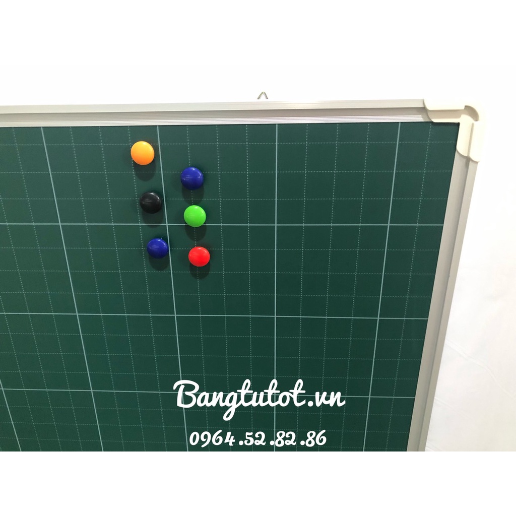 Bảng ô ly -Bảng từ xanh viết phấn tiểu học 100*120 cm Tặng kèm nam châm, hộp phấn