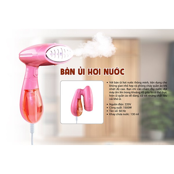 Bàn ủi hơi nước cầm tay gấp gọn, bàn là du lịch chính hãng KW-001 bảo hành 24 tháng