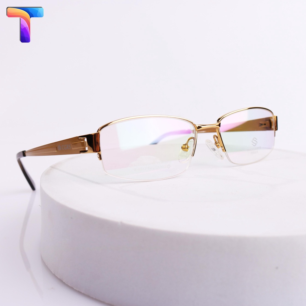 Gọng kính nam nữ Titanium nữa vành TD0042
