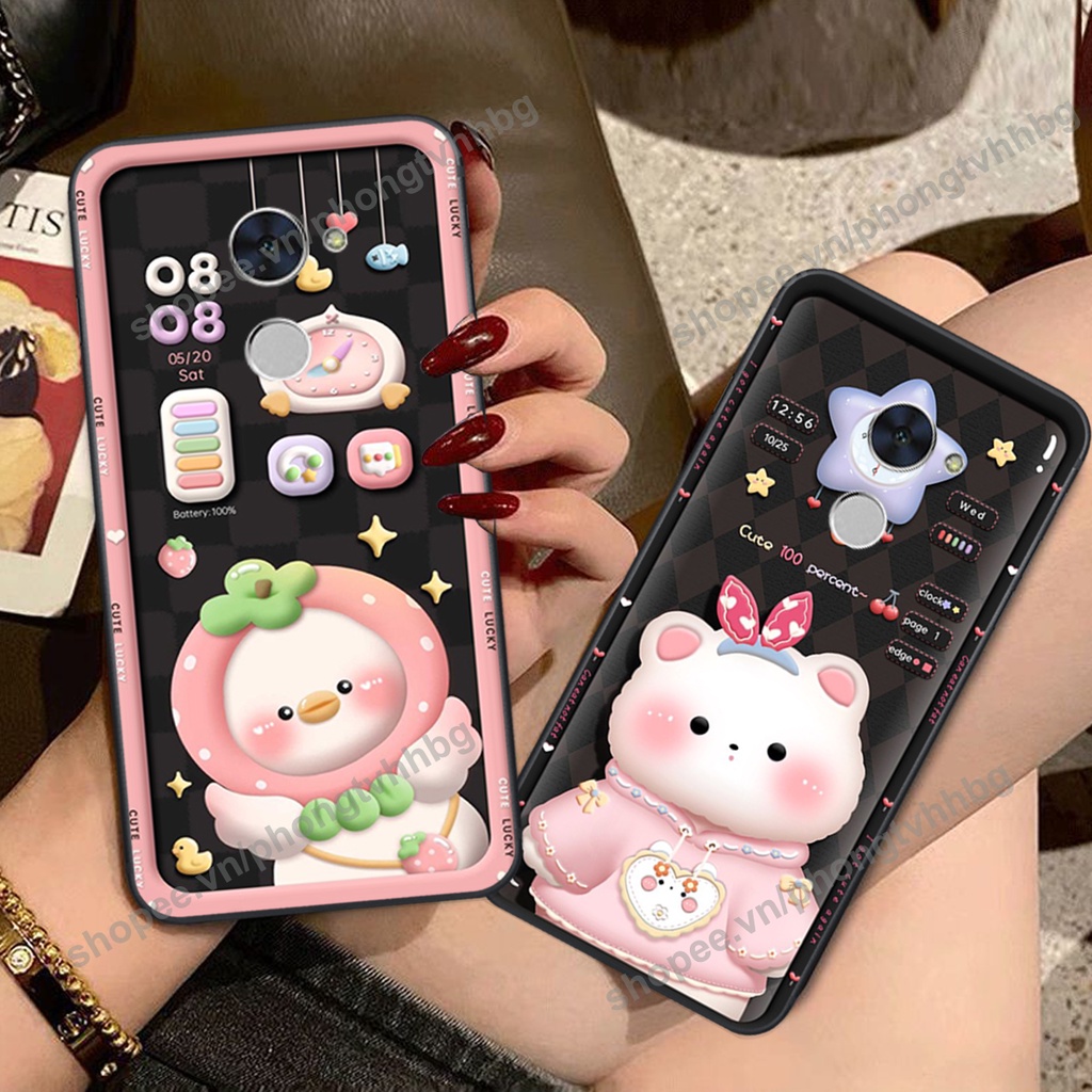 Ốp lưng Huawei Y7 Prime - GR5 2017 gấu,thỏ trắng , đồng hồ dễ thương cute cực đẹp