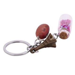 Móc Khóa Combo 3 Món Tháp Eiffel Hạt Đậu Thần Kỳ Lọ Ngôi Sao (3.5Cm)