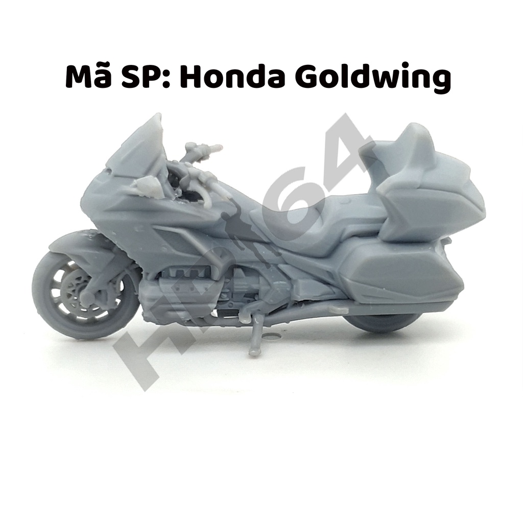 Mô hình xe mô tô thô chưa sơn tỉ lệ 1/64 Hon.da Goldwing