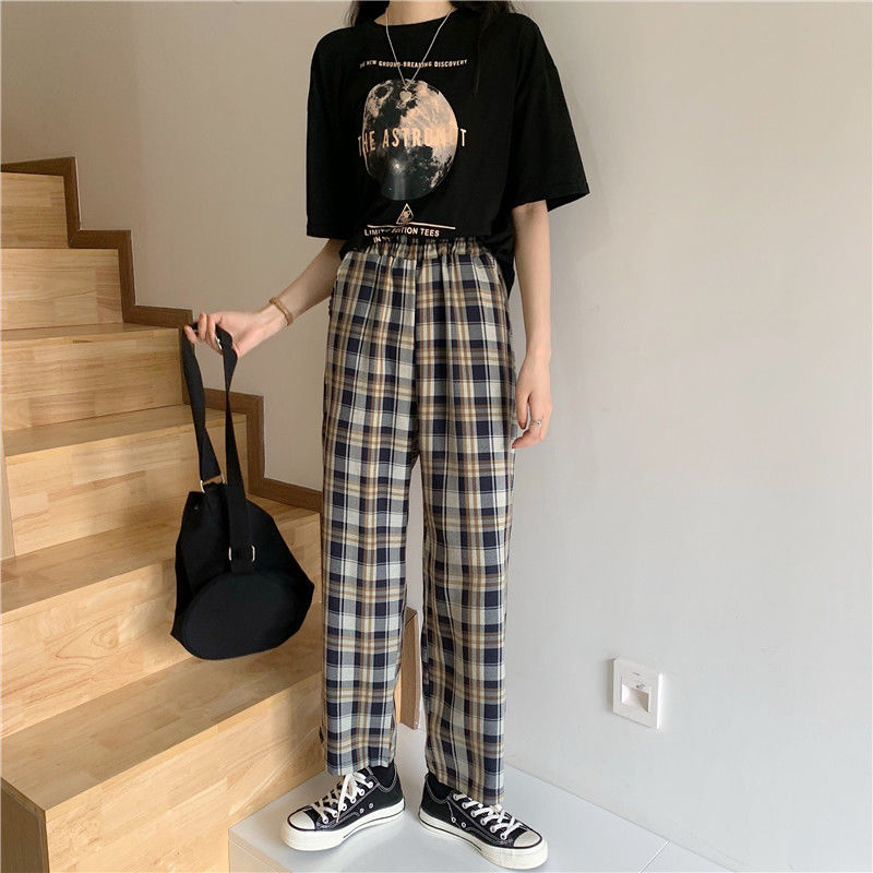 Quần Dài Ca Rô Ca Rô Thời Trang Cổ Điển Kiểu Hàn Quốc | BigBuy360 - bigbuy360.vn