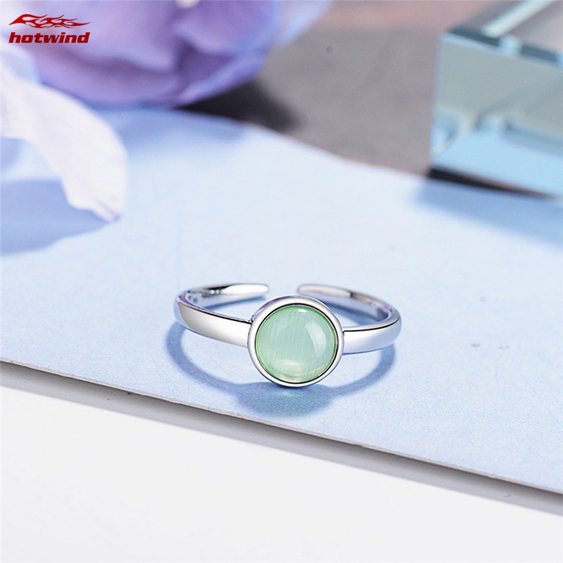 Nhẫn Đá Mặt Trăng Đơn Giản Cho Nữ