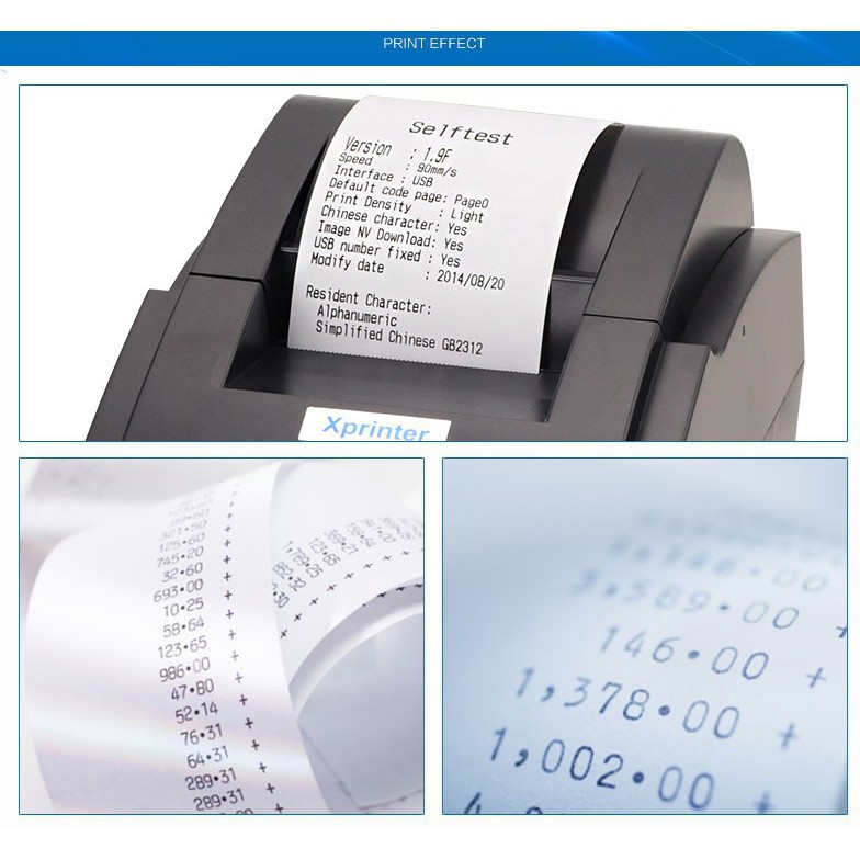 ivn021 Máy in hóa đơn K58 Xprinter 58iiH in thẻ điện thoại in bill nhà hàng quán cà phê nhà hàng | BigBuy360 - bigbuy360.vn