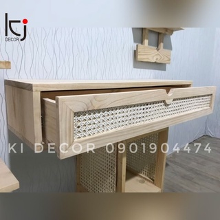 [KID094] - BÀN TRANG ĐIỂM ÂM TƯỜNG PHỐI MÂY ĐAN XINH XẮN