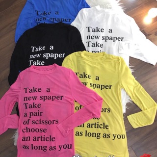 Áo tay dài thun lạnh take new ( dạng from body )