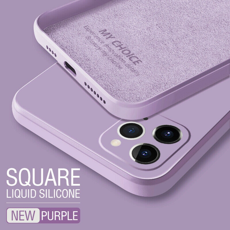 Lenuo Ốp điện thoại Lenuo silicon dẻo màu kẹo viền thẳng siêu mỏng chống sốc cho Apple iPhone 12 Pro 12 Pro Max 11 Pro 11 Pro Max