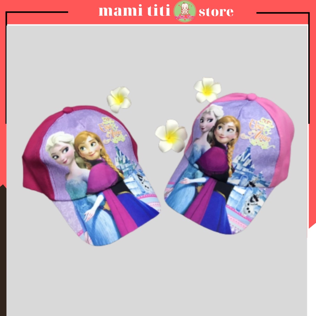 Mũ lưỡi trai cho bé, mũ lưỡi trai công chúa Elsa cho bé gái từ 1 đến 6 tuổi