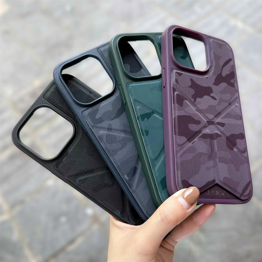 Ốp lưng J-Case lưng da hoạ tiết ZanZi kiêm giá đỡ ring chống lưng iphone 14 Pro max,3 Pro max,12 pro max,11 Pro max