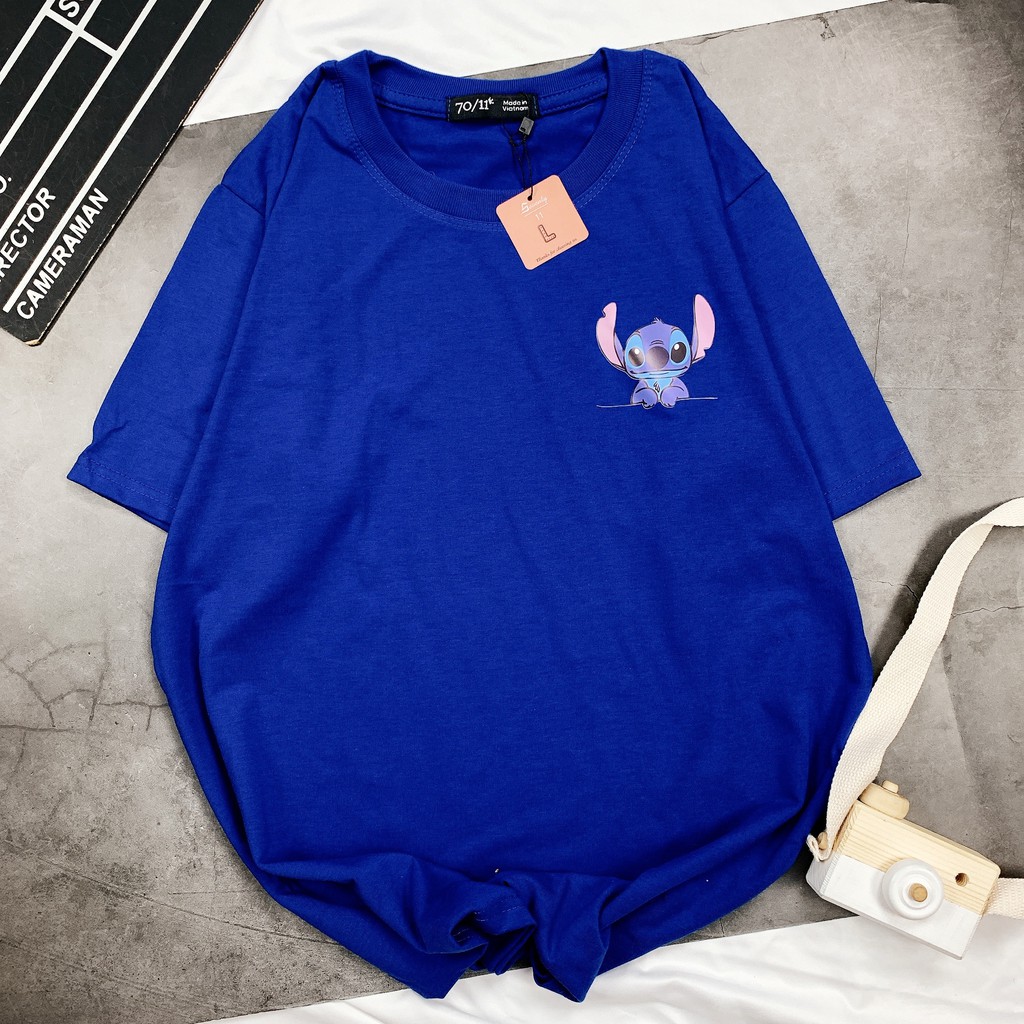 - Áo thun tay ngắn Be Yourself unisex size M L - STITCH NHỎ NGAY GÓC