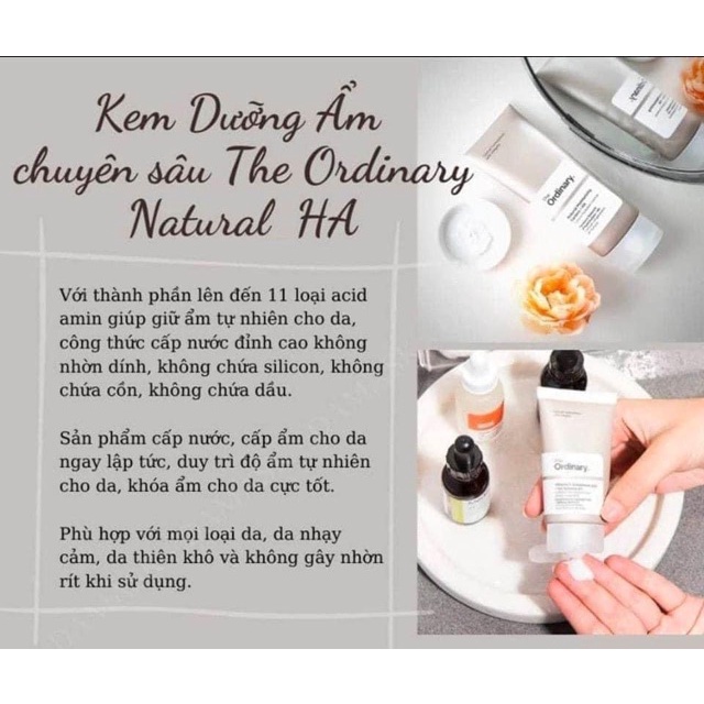 Kem dưỡng ẩm tự nhiên The Ordinary Natural Moisturizing Factors + HA 30ml