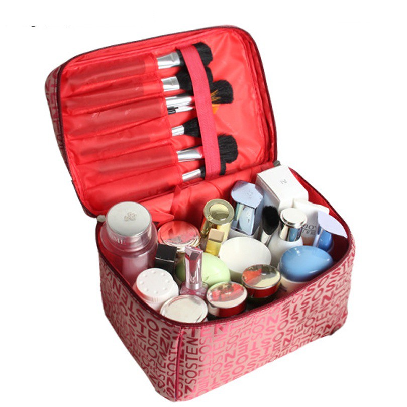 Túi đựng mỹ phẩm in họa tiết chữ lớn độc đáo