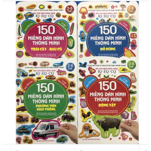 Sách - Combo 150 miếng dán hình thông minh (trọn bộ 4 cuốn)