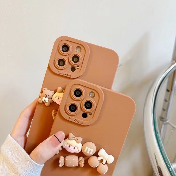 Ốp Điện Thoại Mềm Họa Tiết Gấu Cho Iphone 12 Pro Max 11 Pro Max Xs Max Xr X 7plus 13 pro max FOR IPHONE CASE