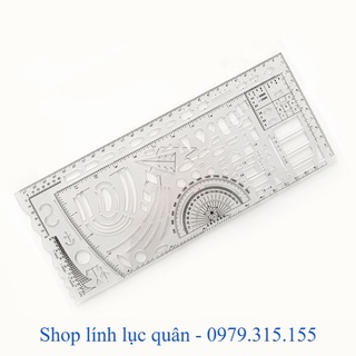 Thước trắng vẽ chỉ huy tham mưu 28x11.5cm