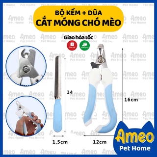 Bộ kềm kiềm cắt móng chó mèo siêu bén, combo kìm dũa móng thú cưng tiện dụng đủ size - Ameo pet home