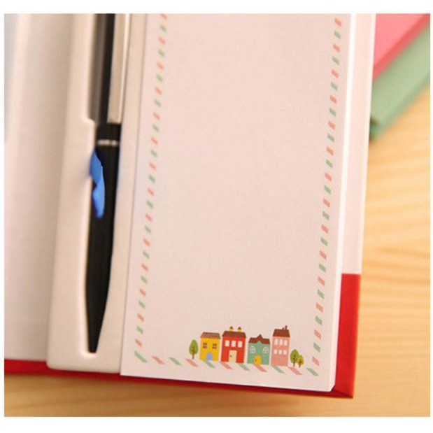 Bộ giấy note (3 loại) dạng notepad kèm bút bi siêu yêu KN STORE