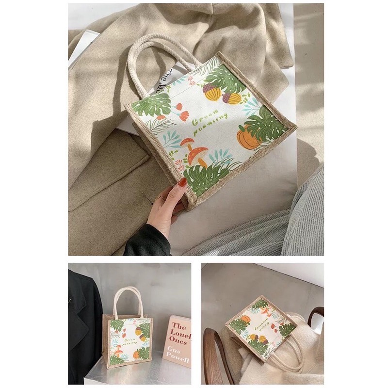 Túi cói vintage hot trend