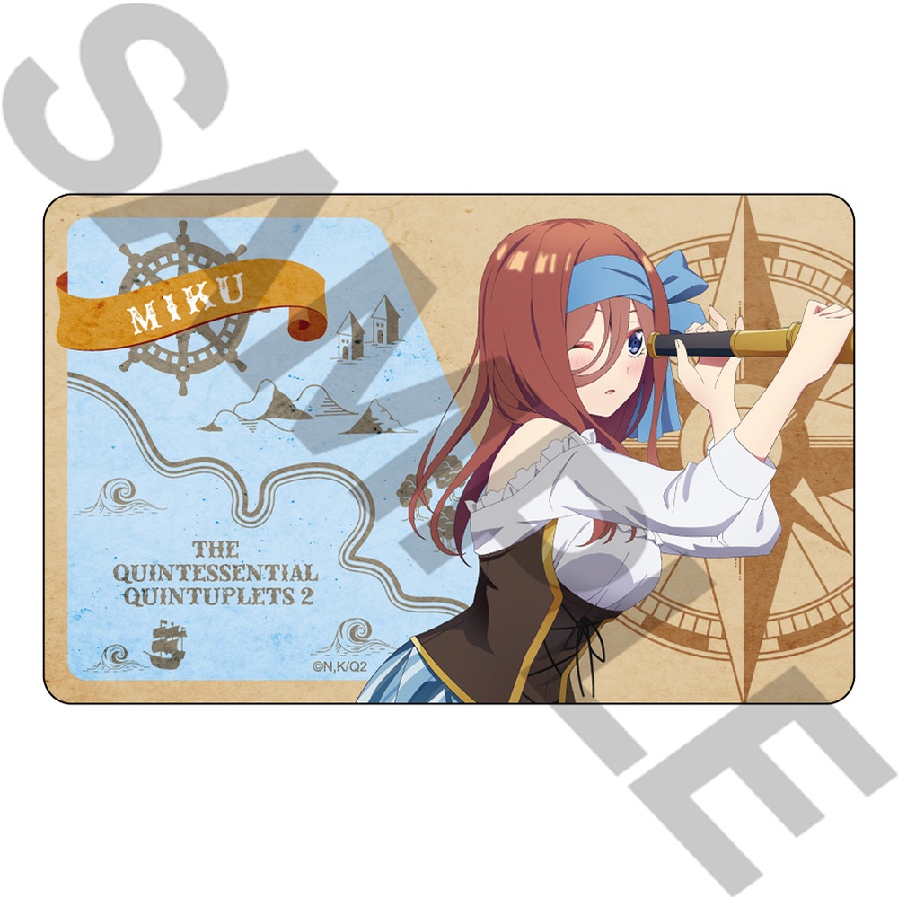 Ảnh card bo góc in hình Gotoubun No Hanayome CƯỚP BIỂN ver Nhà Có 5 Nàng Dâu thẻ bo viền 5*8cm suu tầm