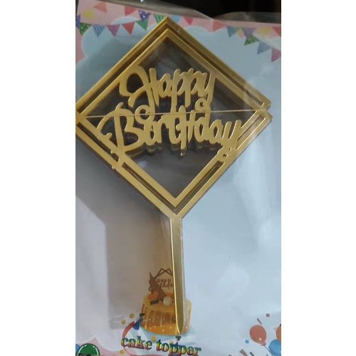 10 Cái / Gói 50 Phong Cách Acrylic ​Topper Trang Trí Bánh Kem Hình Chữ Happy Birthday