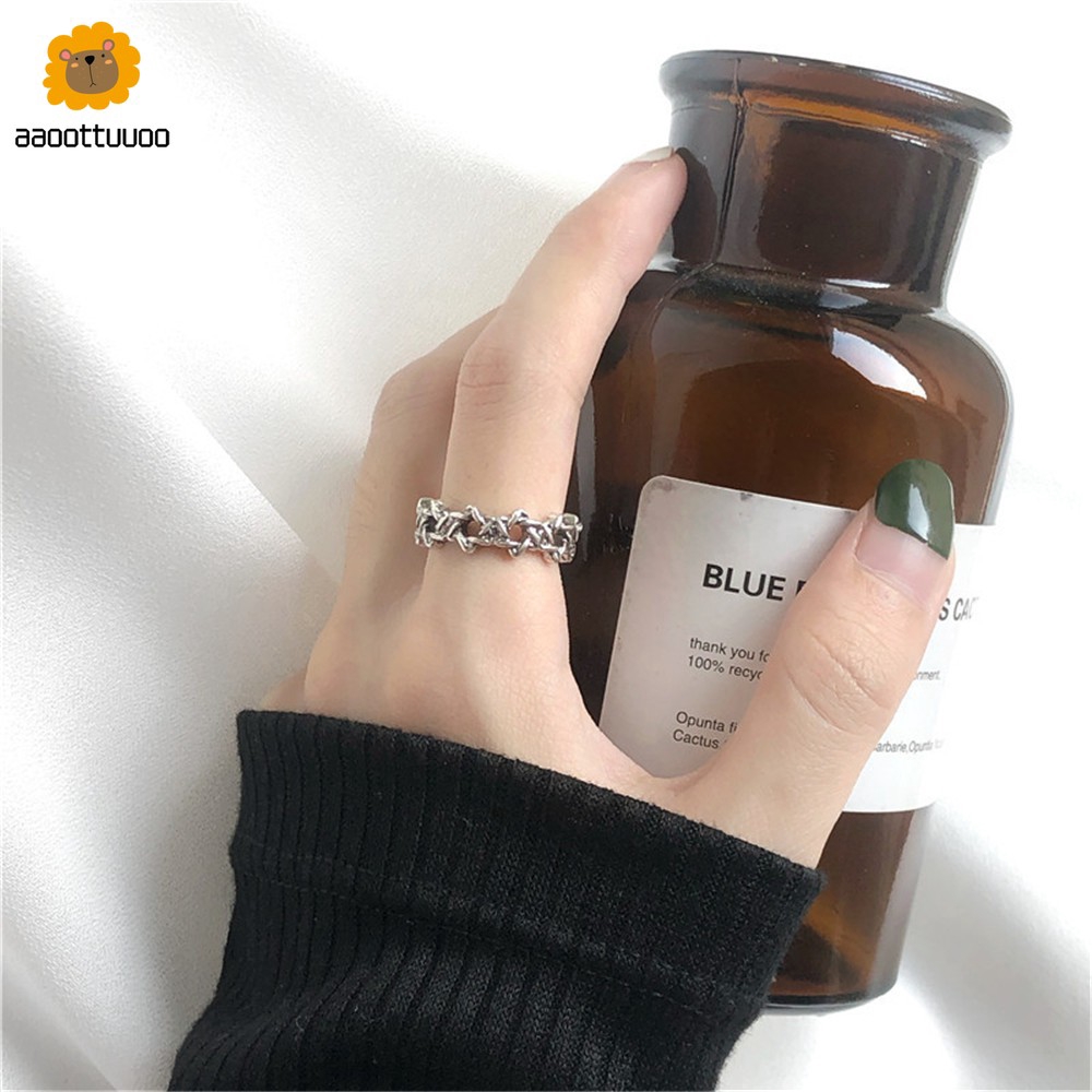 Nhẫn Đeo Tay Kim Loại Hình Ngôi Sao Thời Trang Phong Cách Retro Cho Nữ