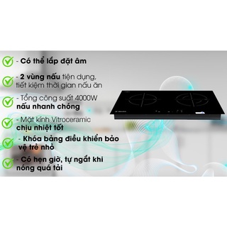 Bếp hồng ngoại đôi lắp âm malloca mh-7320r