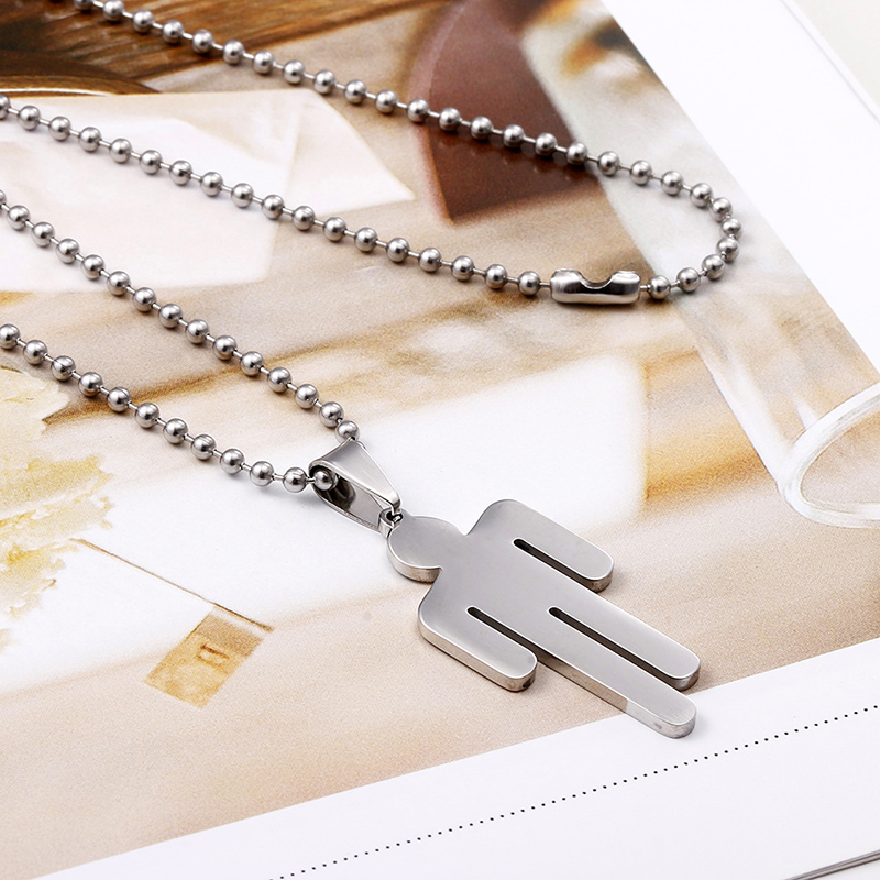 vòng cổ Mặt Logo Billie Eilish Bằng Thép Không Gỉ