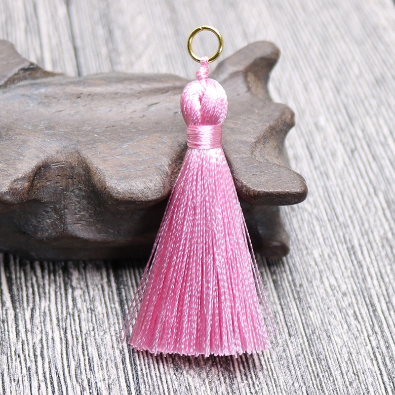 Set 10 Phụ Kiện Đánh Dấu Trang Sách Bằng Lụa Có Tua Rua