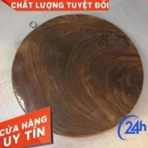 THỚT GỖ NGHIẾN không tâm THỚT ĐỂ THÁI đường kính 24cm- dày 2 - 2.5cm