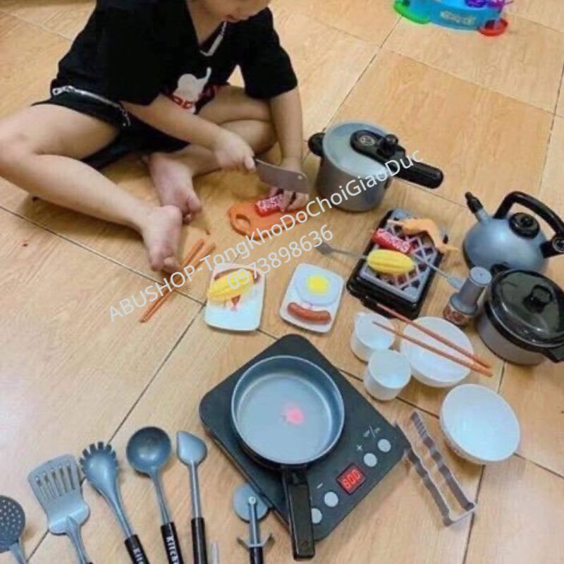 Đồ Chơi Nấu Ăn ❤️Bộ Nấu Ăn Loại To Cao Cấp Mô Phỏng Thật, Home Kitchen Play Set, Đem Đến Trải Nghiệm Hoàn Hảo Cho Bé