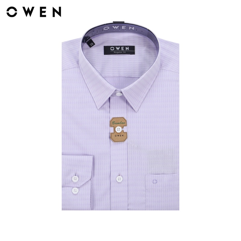 Áo sơ mi dài tay Nam Owen Bamboo Regular Fit Tím nhạt - AR23585D