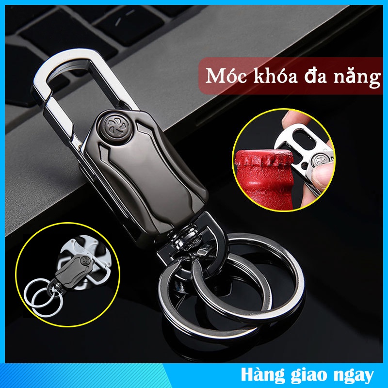 Móc khóa đa năng dạng khui bia cao cấp thiết kế độc đáo cho xe hơi xe máy