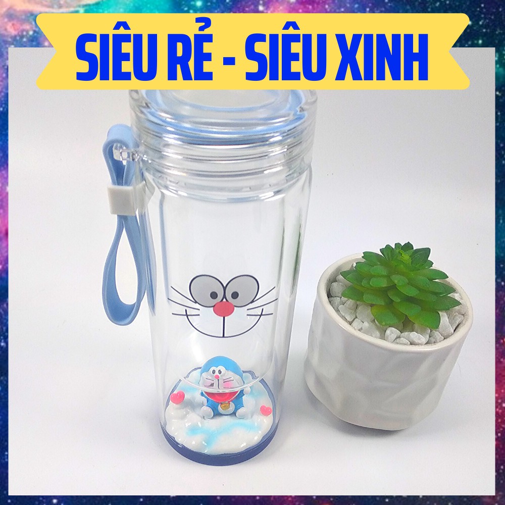 Bình nước - Bình thuỷ tinh Doraemon ( 2 lớp )