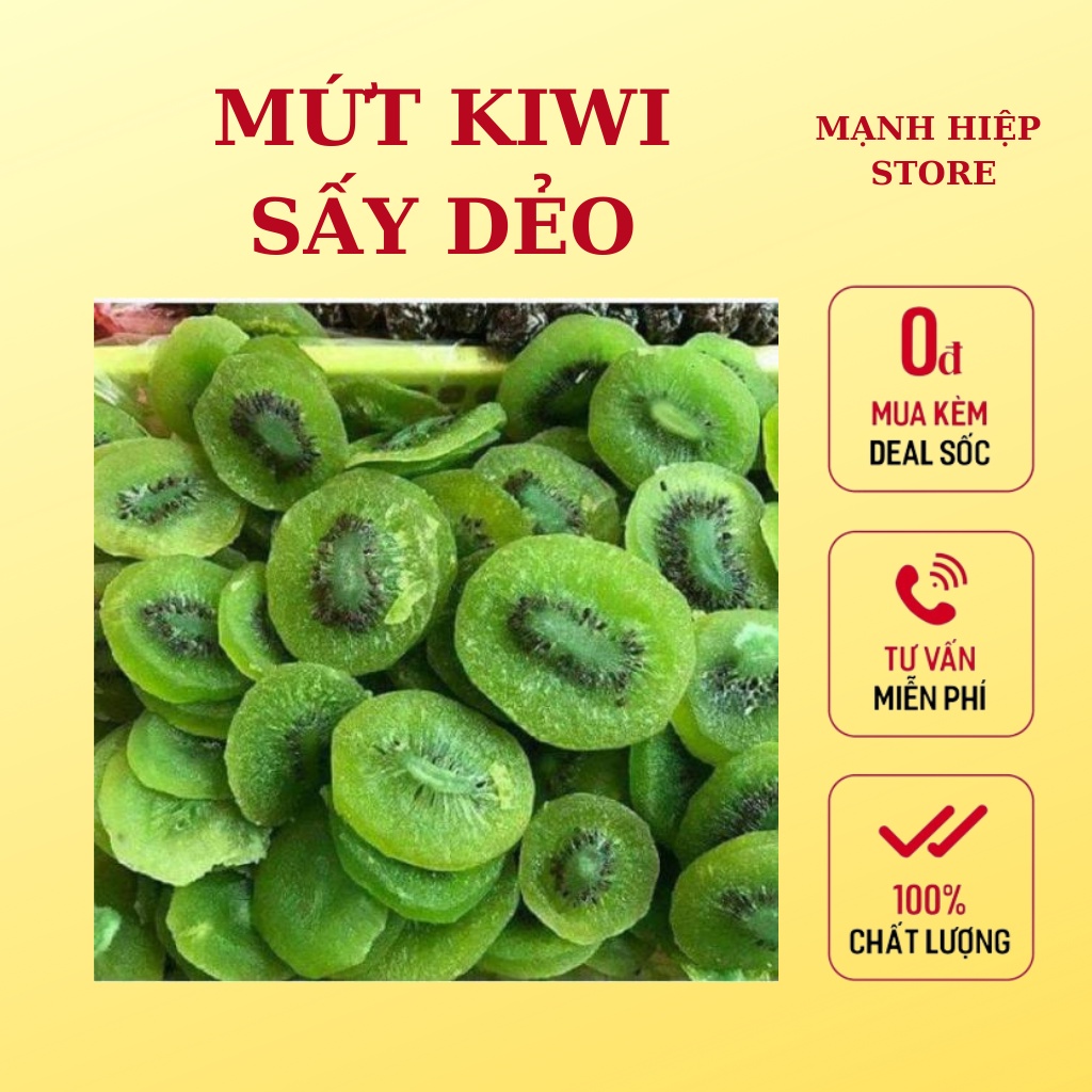 Mứt kiwi sấy dẻo nguyên vị chua ngọt - 500gram