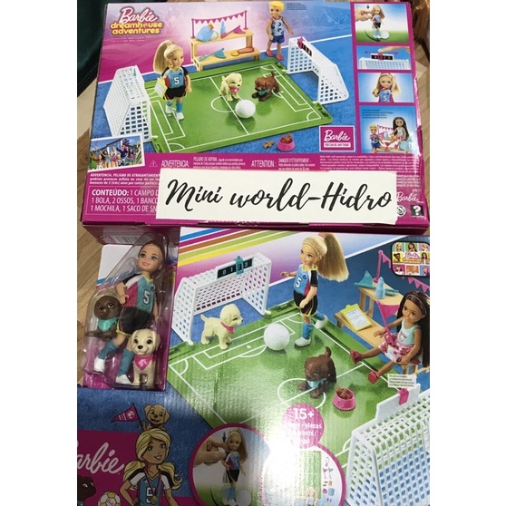 Set sân bóng đá búp bê Barbie Chelsea chính hãng