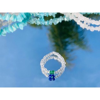 Nhẫn hạt cườm hình cherry handmade