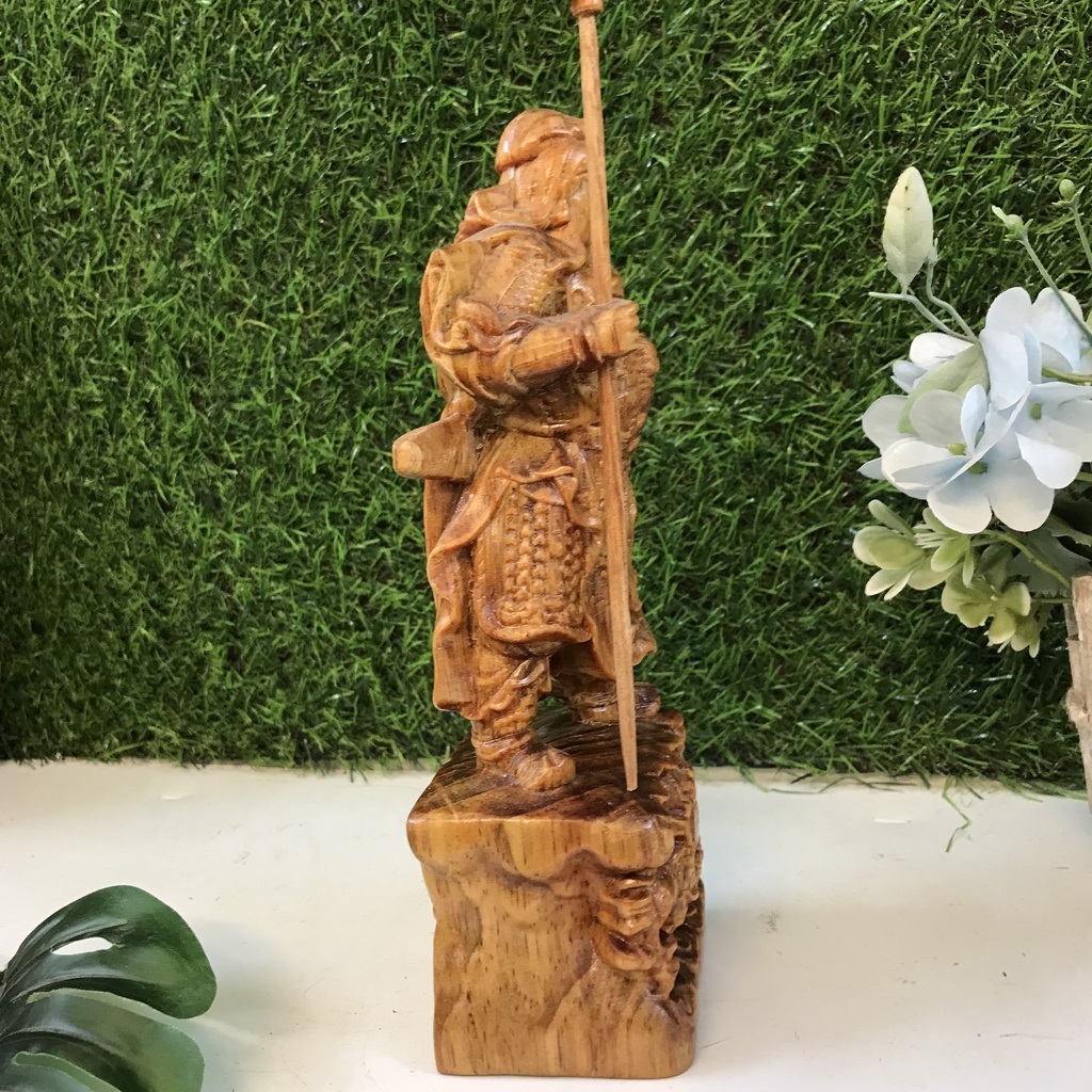 Tượng Quan Công Cao 20cm Gỗ Huyết Long