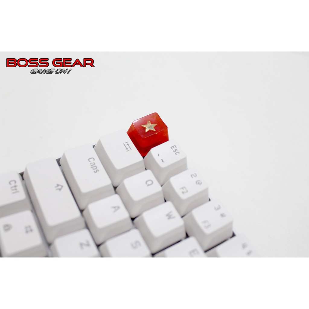 Keycap Lẻ cờ đỏ sao vàng hình lá cơ Việt Nam OEM profile ( keycap resin độc lạ )( Keycap Artisan )