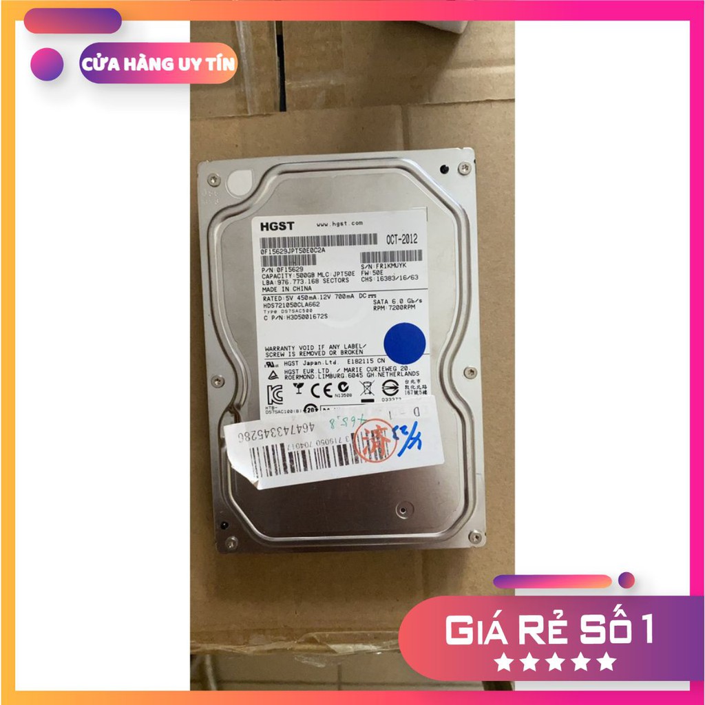 Ổ Cứng 500GB Bóc Máy Đồng Bộ Các Mã