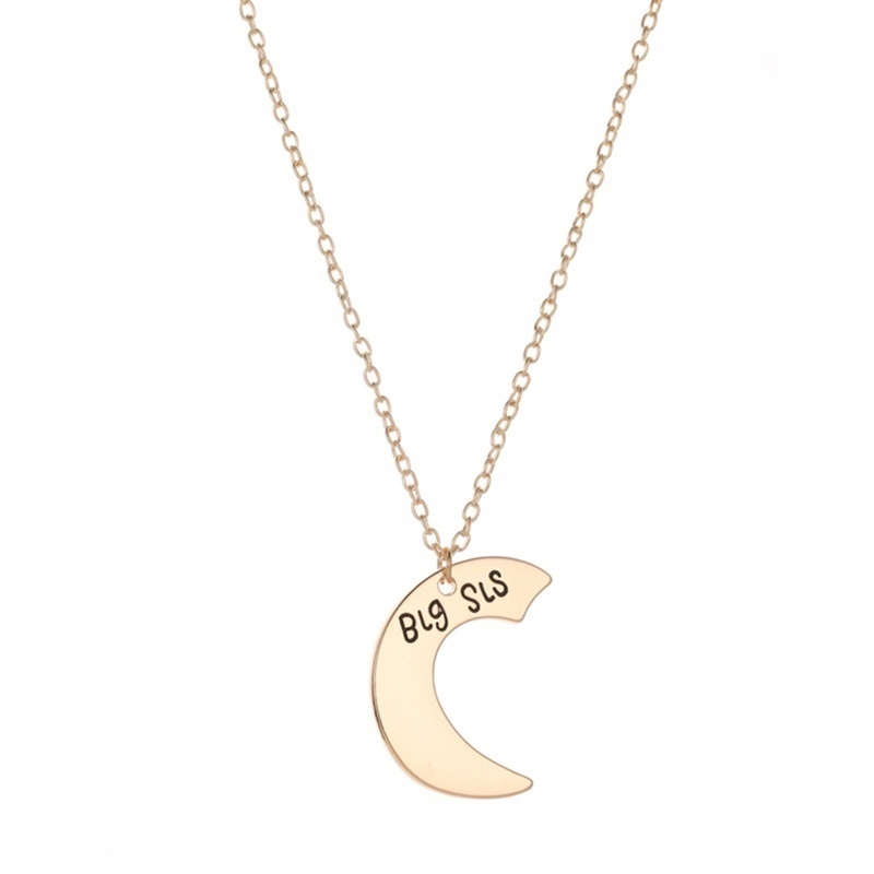 Bộ 3 dây chuyền họa tiết 3 chị em bạn thân hình trái tim/ mặt trăng